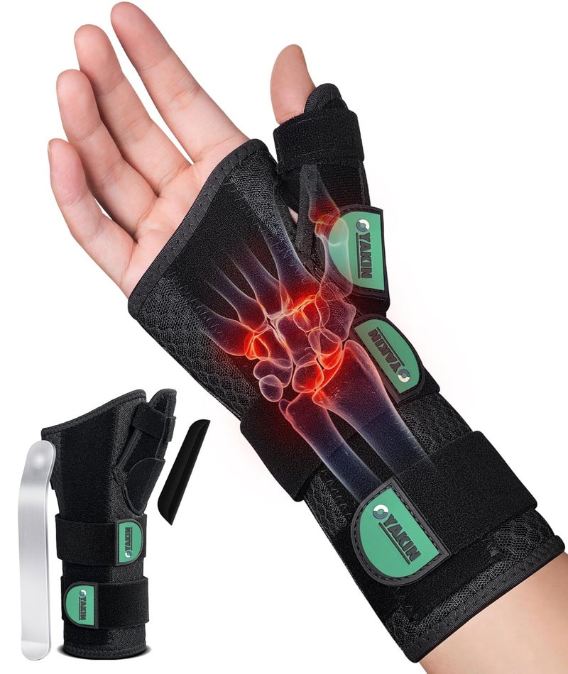 Oyakin Wrist Brace with Thumb Support for Carpal Tunnel, Thumb Brace for De Quervain's Tenosynovitis, Tendonitis, Thumb Spica Splint Right Hand, Wrist Support Men and Women - Image 1